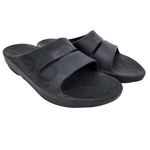 Oofas OOAH Black Slide Unisex Recovery Slip On Sandals Size 11 Woman's Size 13